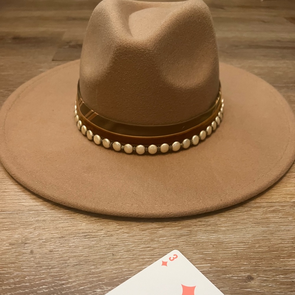Tan Rancher hat with custom hats band